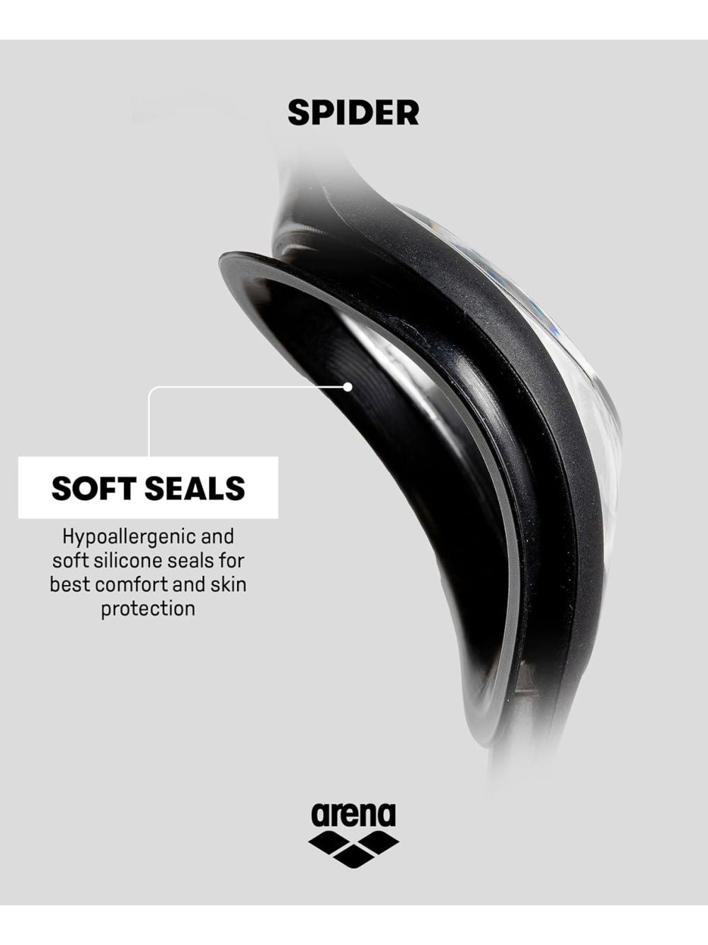 Occhiali - Occhialini Arena spider Unisex - Nero