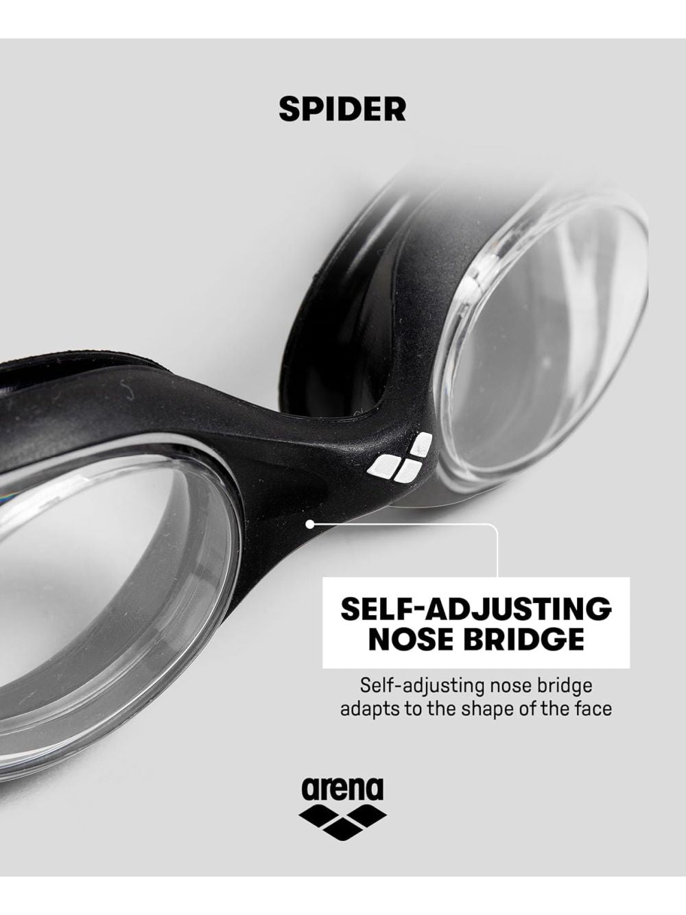 Occhiali - Occhialini Arena spider Unisex - Nero