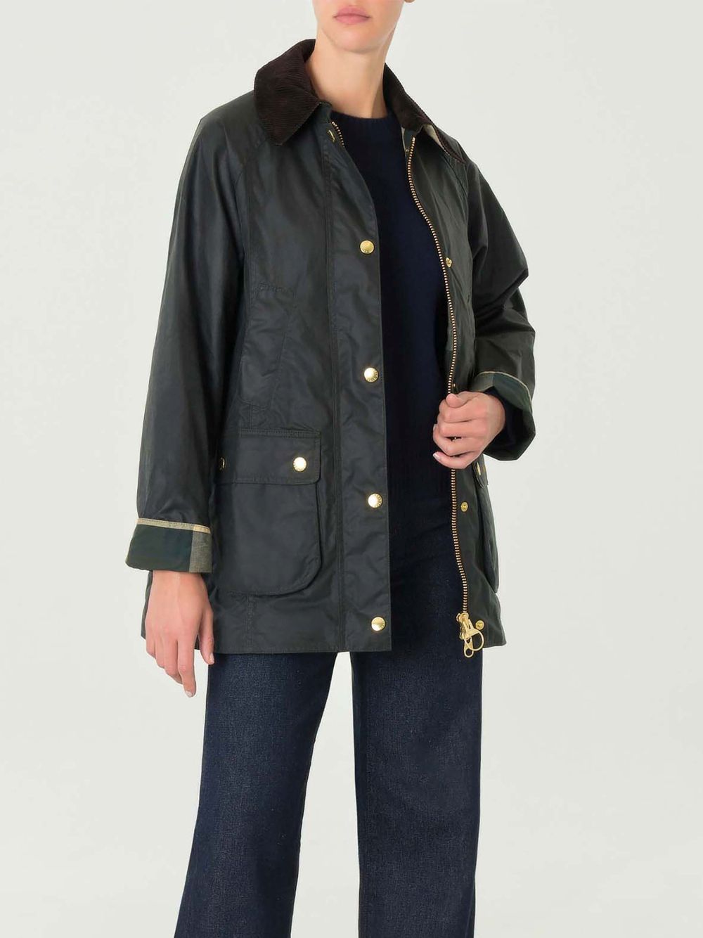 Giubbotto Barbour modern beadnell wax Donna - Marrone