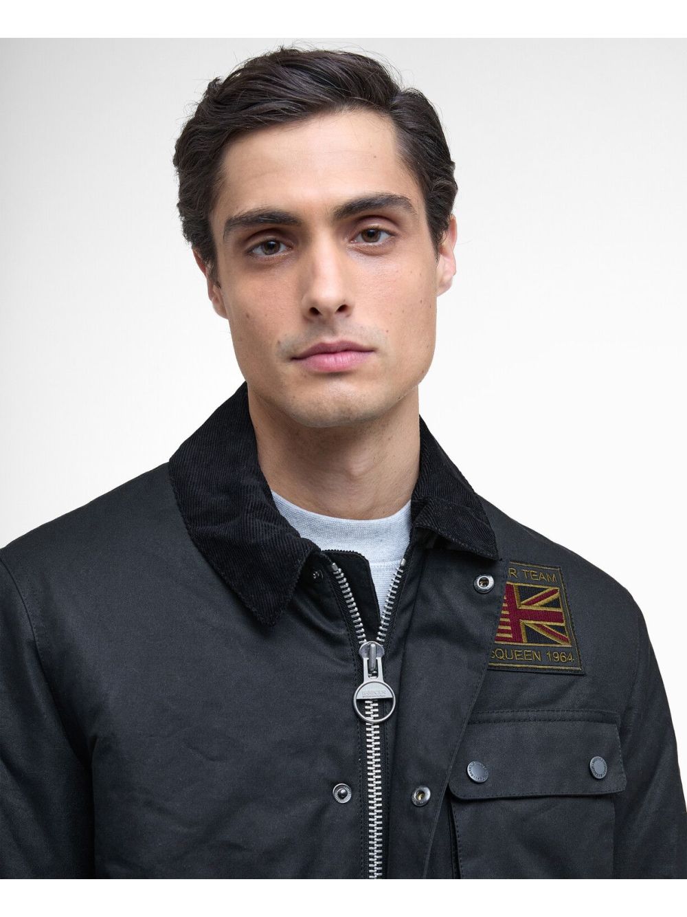 Giubbotto Barbour workers wax Uomo - Nero