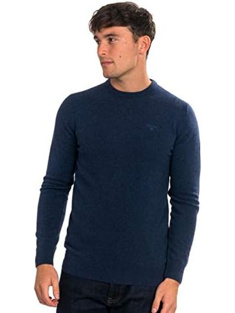 Pullover Barbour essential l/woll Uomo - Blu