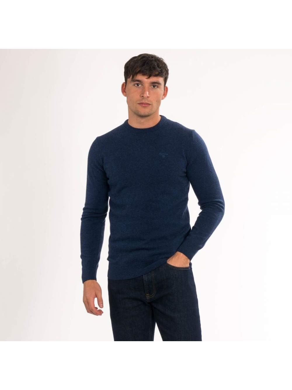Pullover Barbour essential l/woll Uomo - Blu