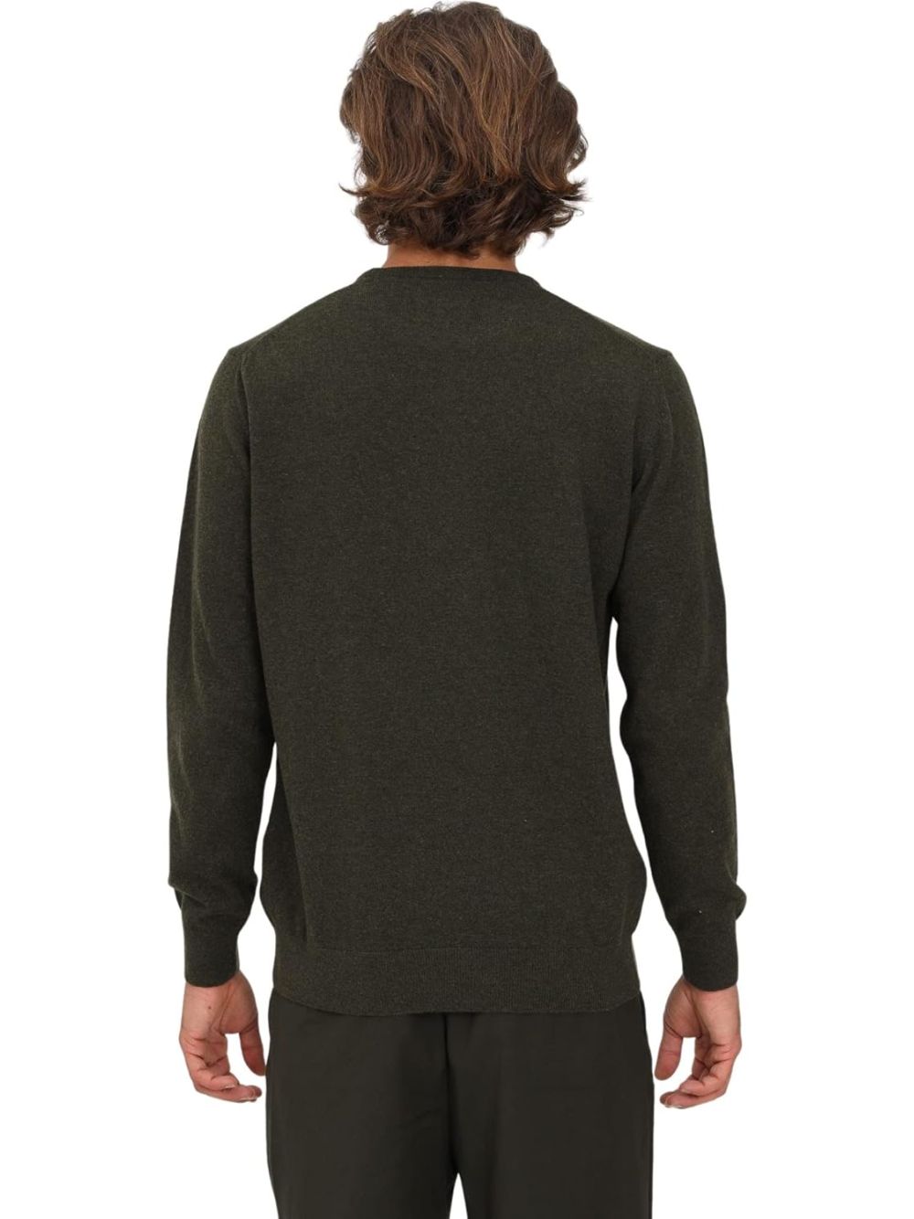 Pullover Barbour essential l/woll Uomo - Verde