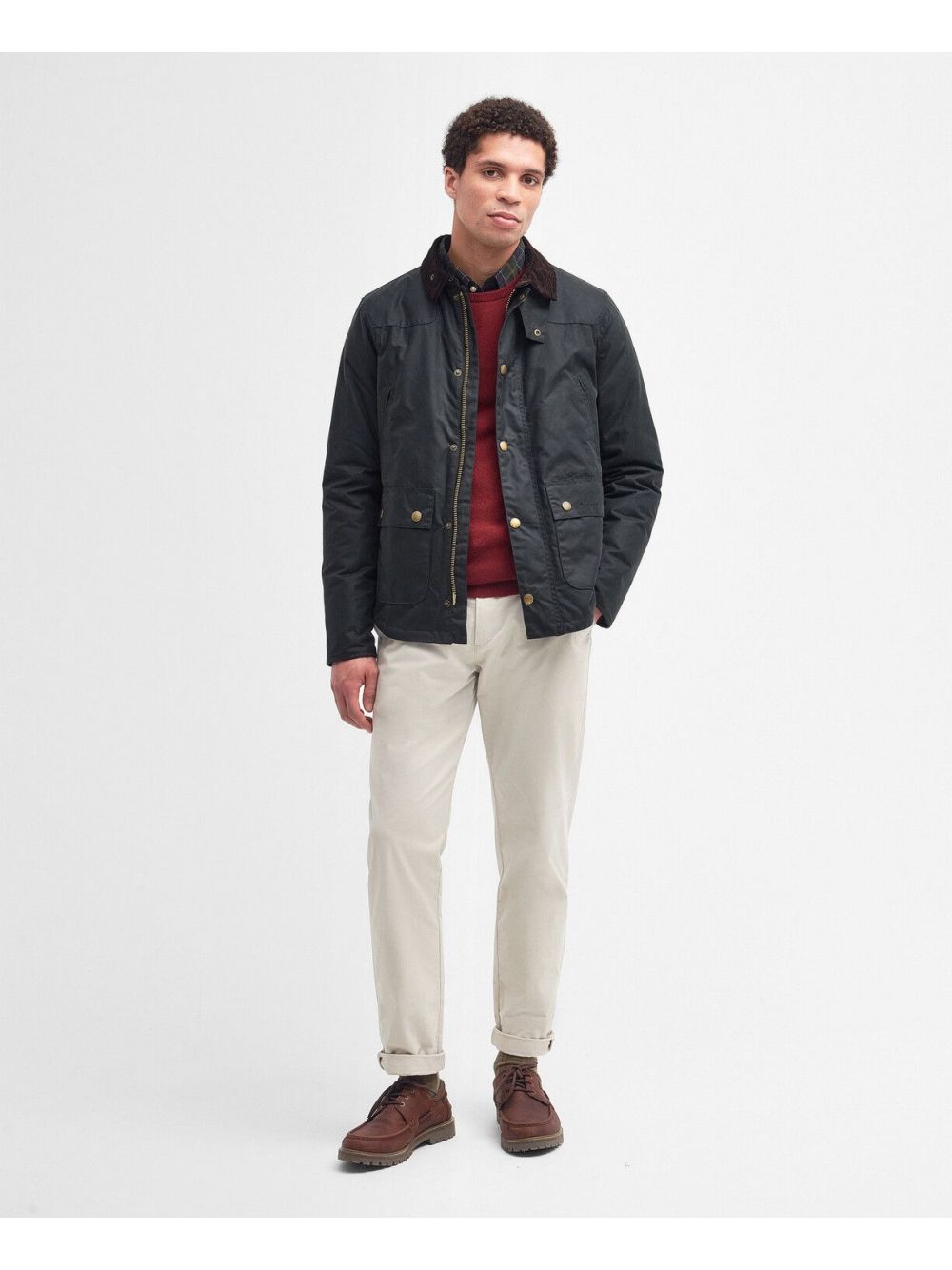 Giubbotto Barbour reelin wax Uomo - Marrone