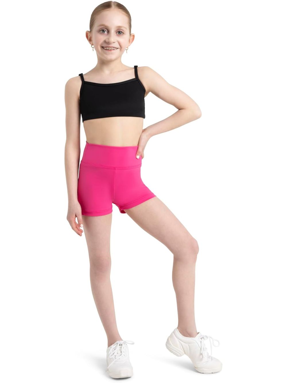 Top Sportivo Capezio piroutte leather Bambina - Nero
