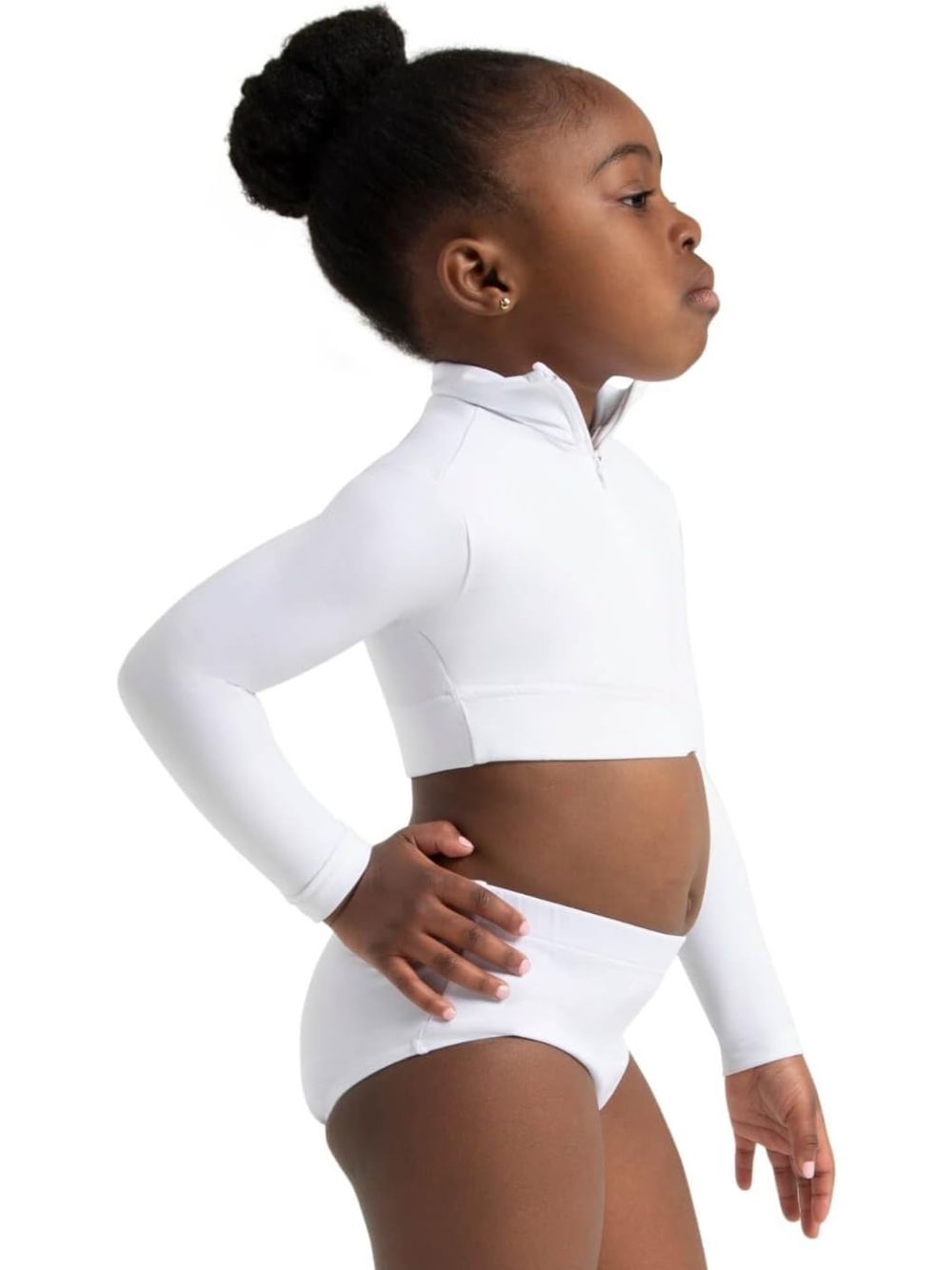 Top Sportivo Capezio piroutte leather Bambina - Bianco