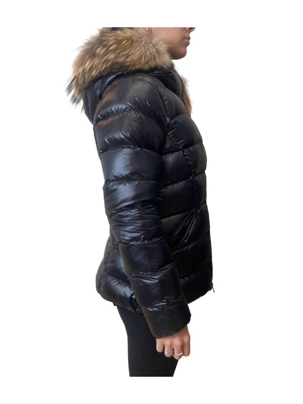 Piumino Ciesse Piumini RANGI REAL FUR Donna - Nero