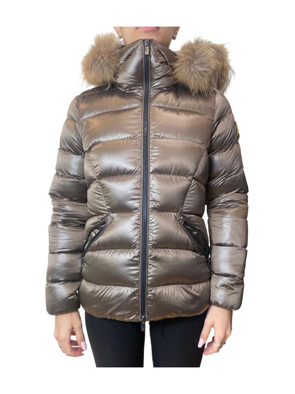 Piumino Ciesse Piumini RANGI REAL FUR Donna - Marrone