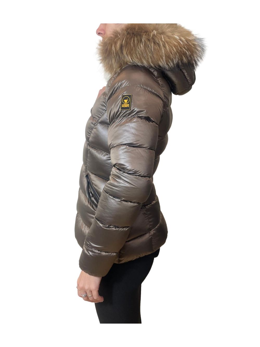 Piumino Ciesse Piumini RANGI REAL FUR Donna - Marrone