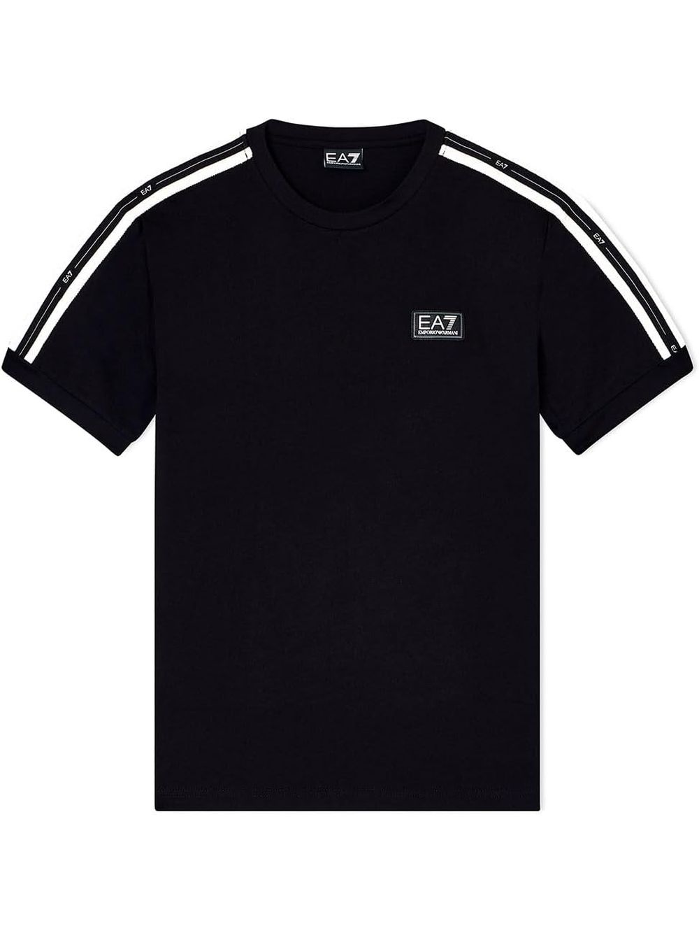 T-shirt Ea7 Train Logo Braided Tape Uomo - Nero