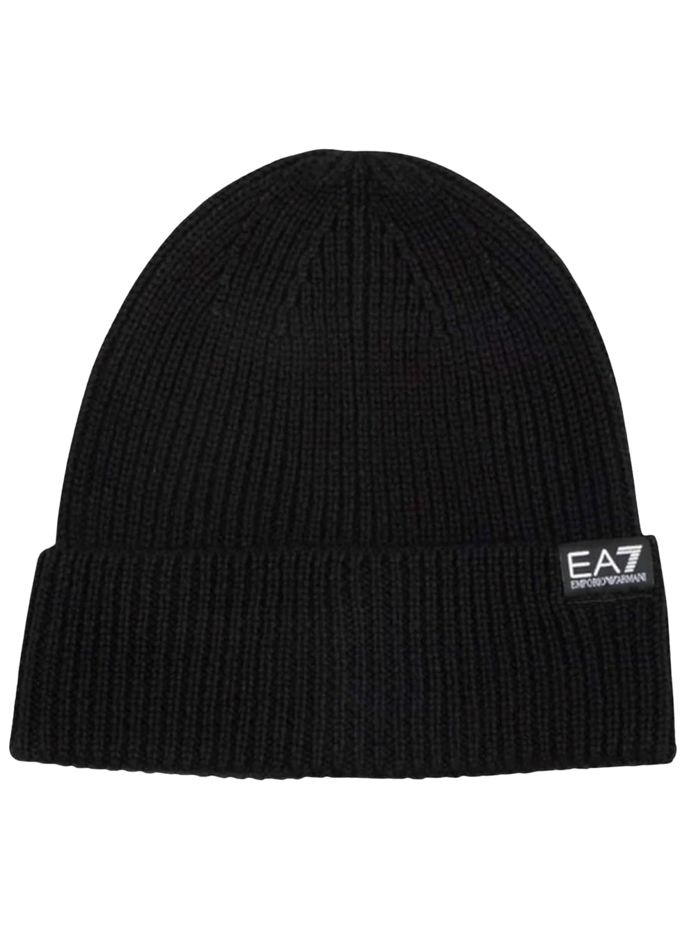 Cappello Ea7 Logo Patch Beanie Uomo - Nero