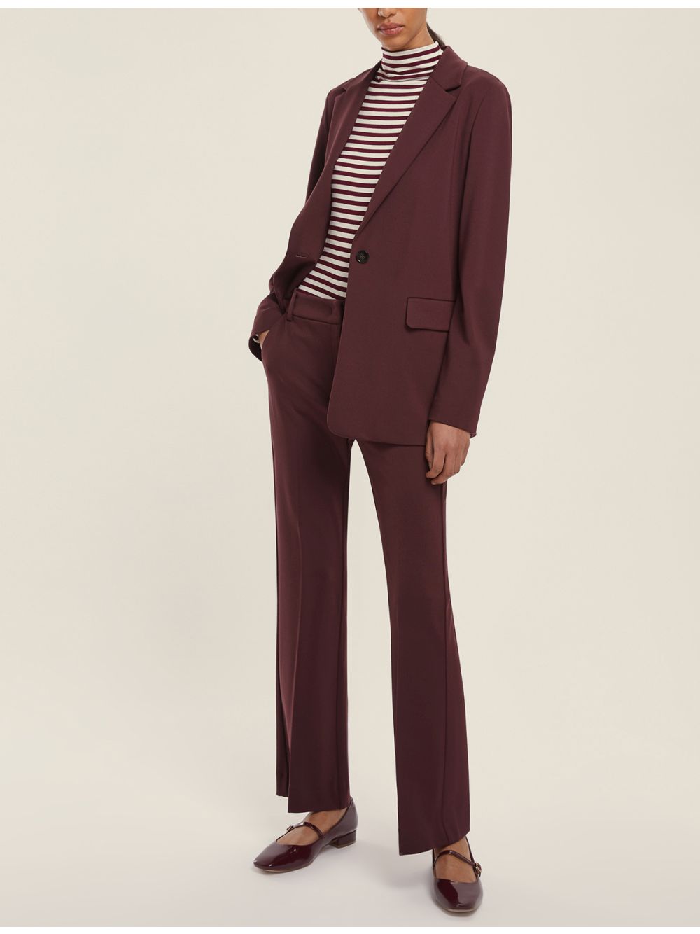 Pantalone Emme Marella FLARE Donna - Bordeaux