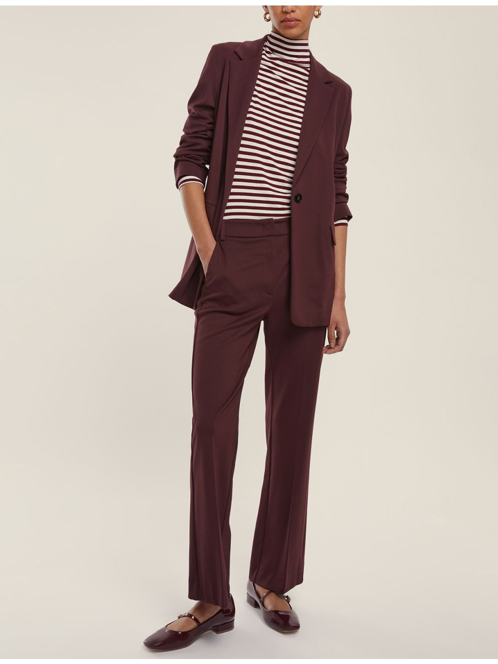 Pantalone Emme Marella FLARE Donna - Bordeaux