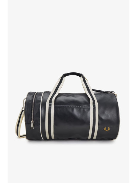 Borsone Fred Perry Classic Barrel Bag Uomo - Navy Fred Perry  Angolo dello Sport