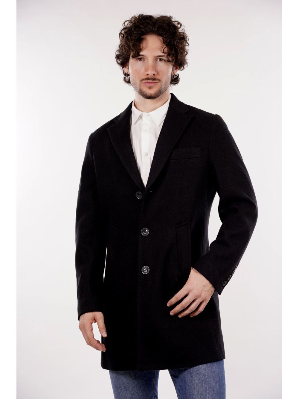 Cappotto Gianni Lupo Uomo - Nero