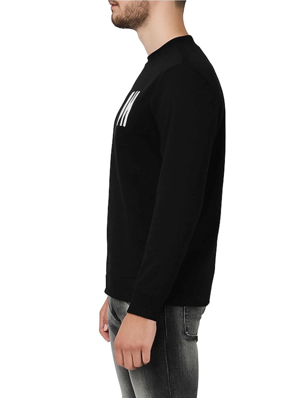 Felpa Icon GIROCOLLO C/LOGO GRANDE Uomo - Nero
