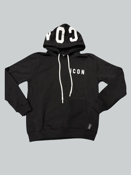 Felpa Icon LOGO SU CAPPUCCIO Uomo - Nero