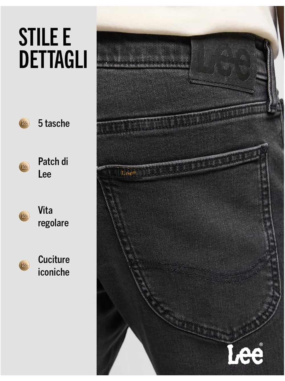 Jeans Lee LUKE Uomo - Nero