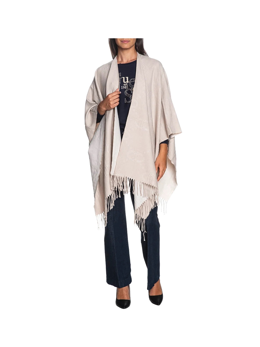 Poncho Liu Jo EMBOSSED Donna - Avorio