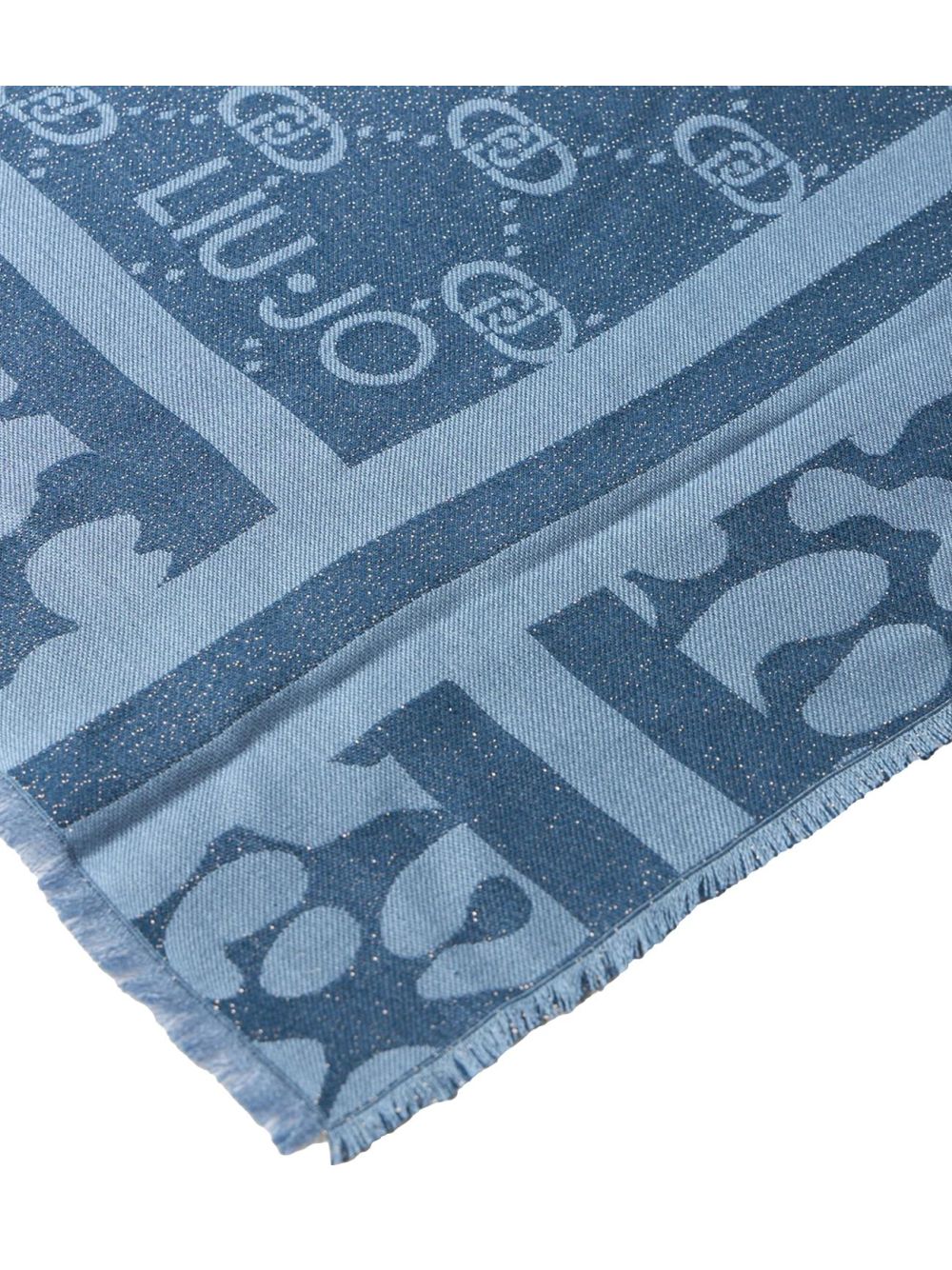 Sciarpa Liu Jo STOLA JACQUARD MONOGRAM ANIMAL Donna - Blu