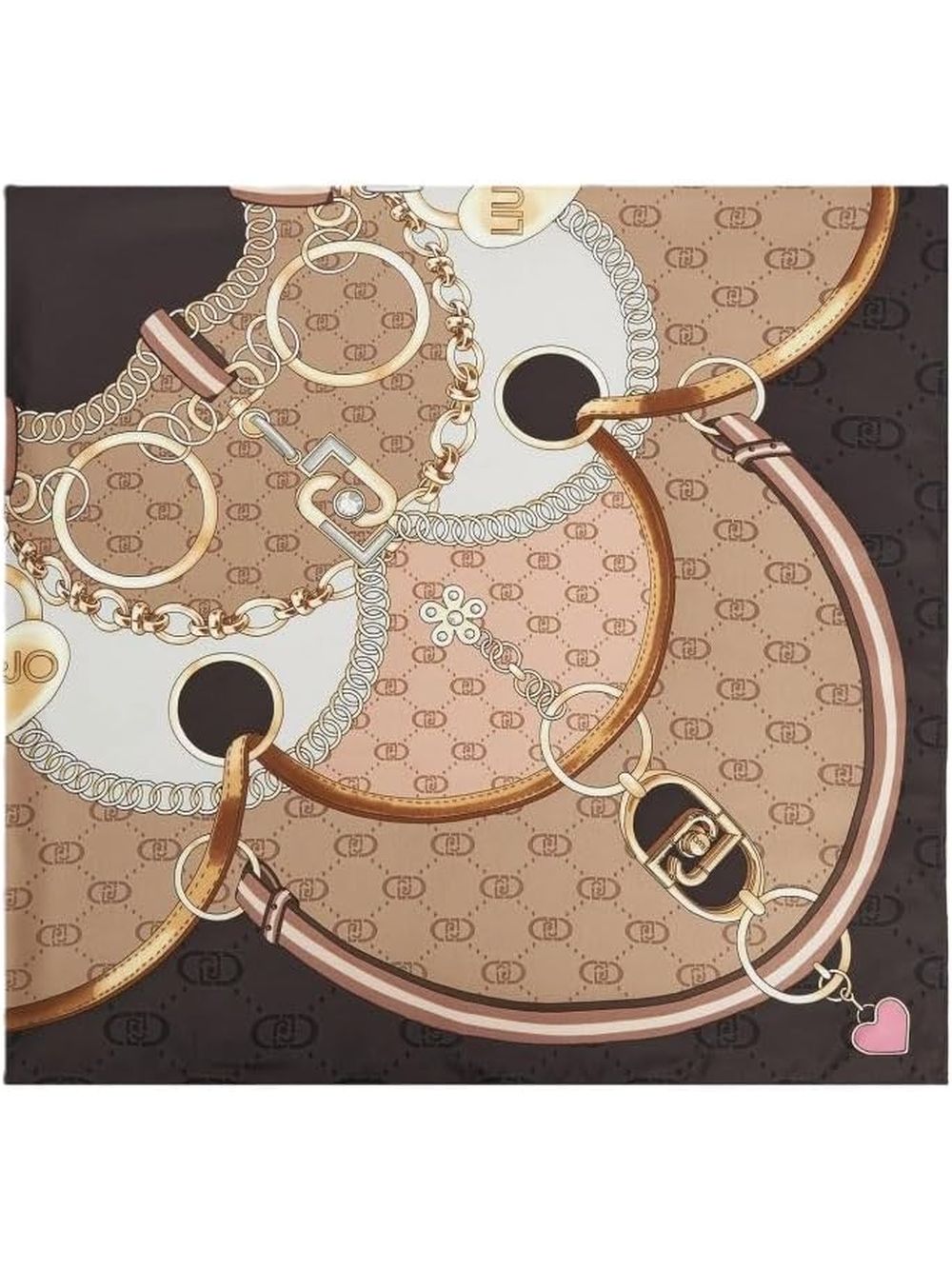 Foulard Liu Jo FLOWER METALWARE 120X1 Donna - Bianco