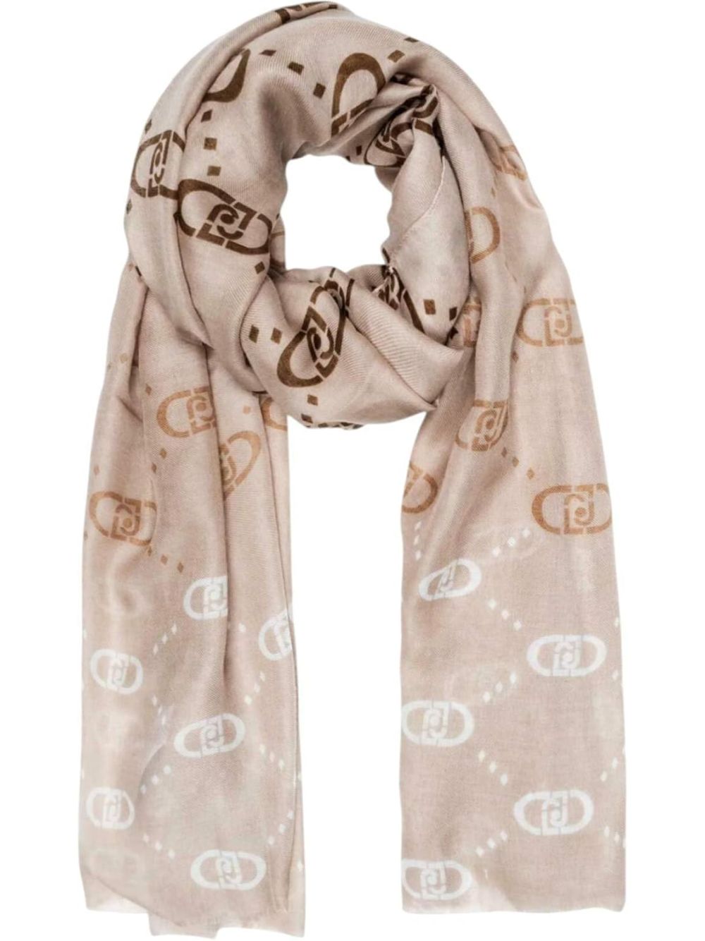 Sciarpa Liu Jo DEGRADE LOGO 70X180 Donna - Beige