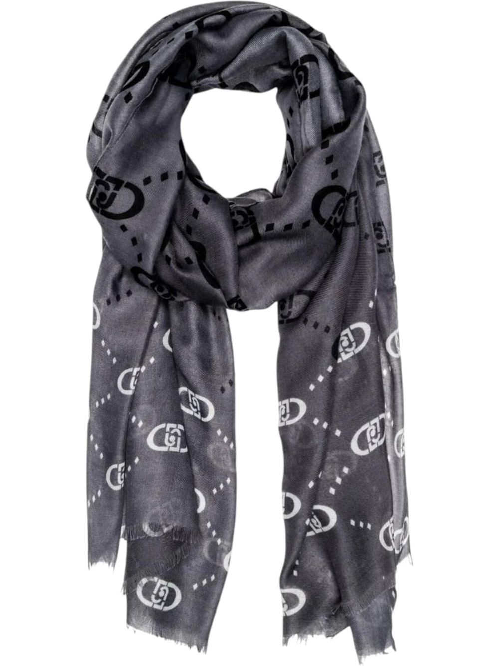 Sciarpa Liu Jo DEGRADE LOGO 70X180 Donna - Nero