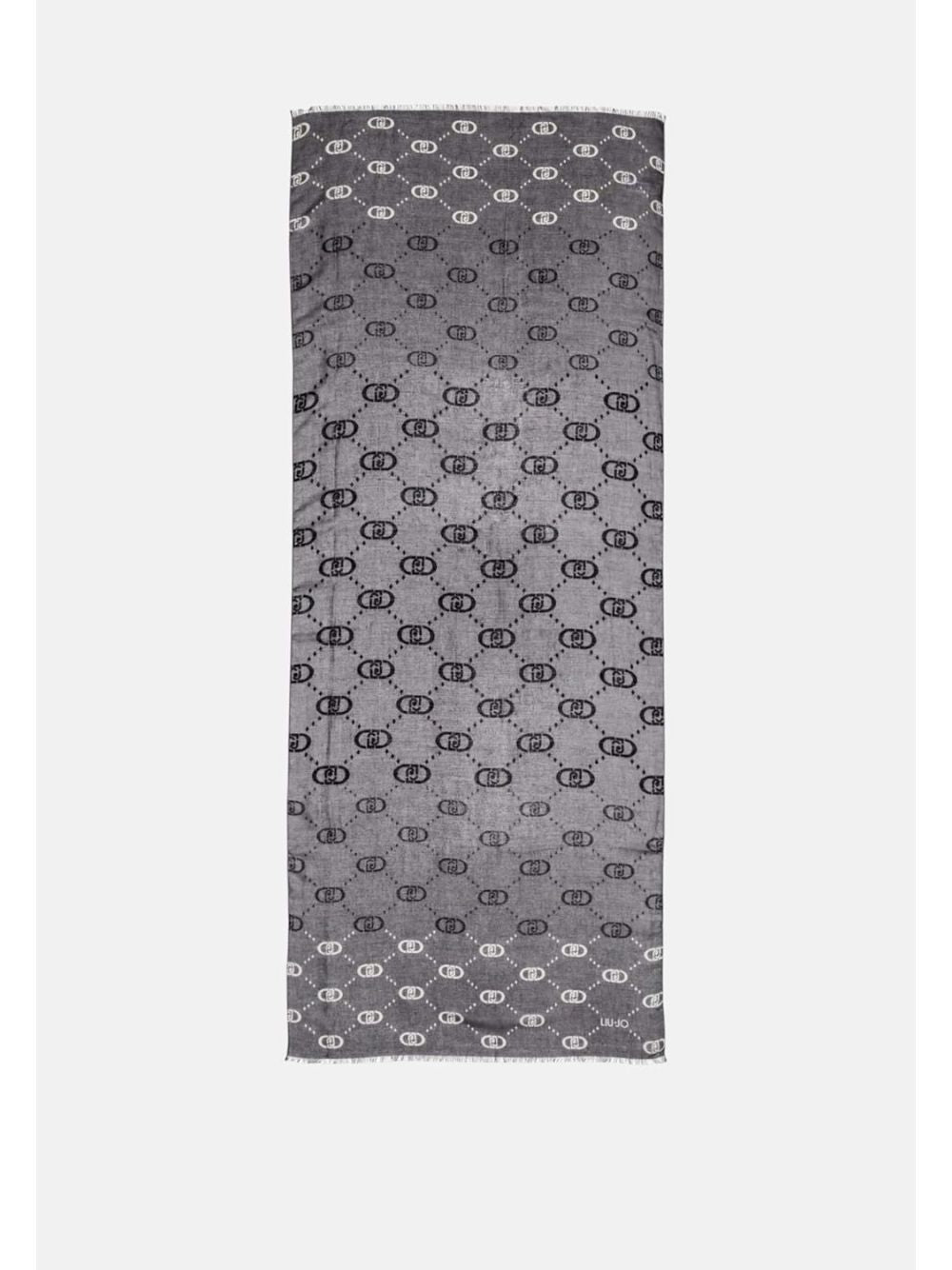 Sciarpa Liu Jo DEGRADE LOGO 70X180 Donna - Nero