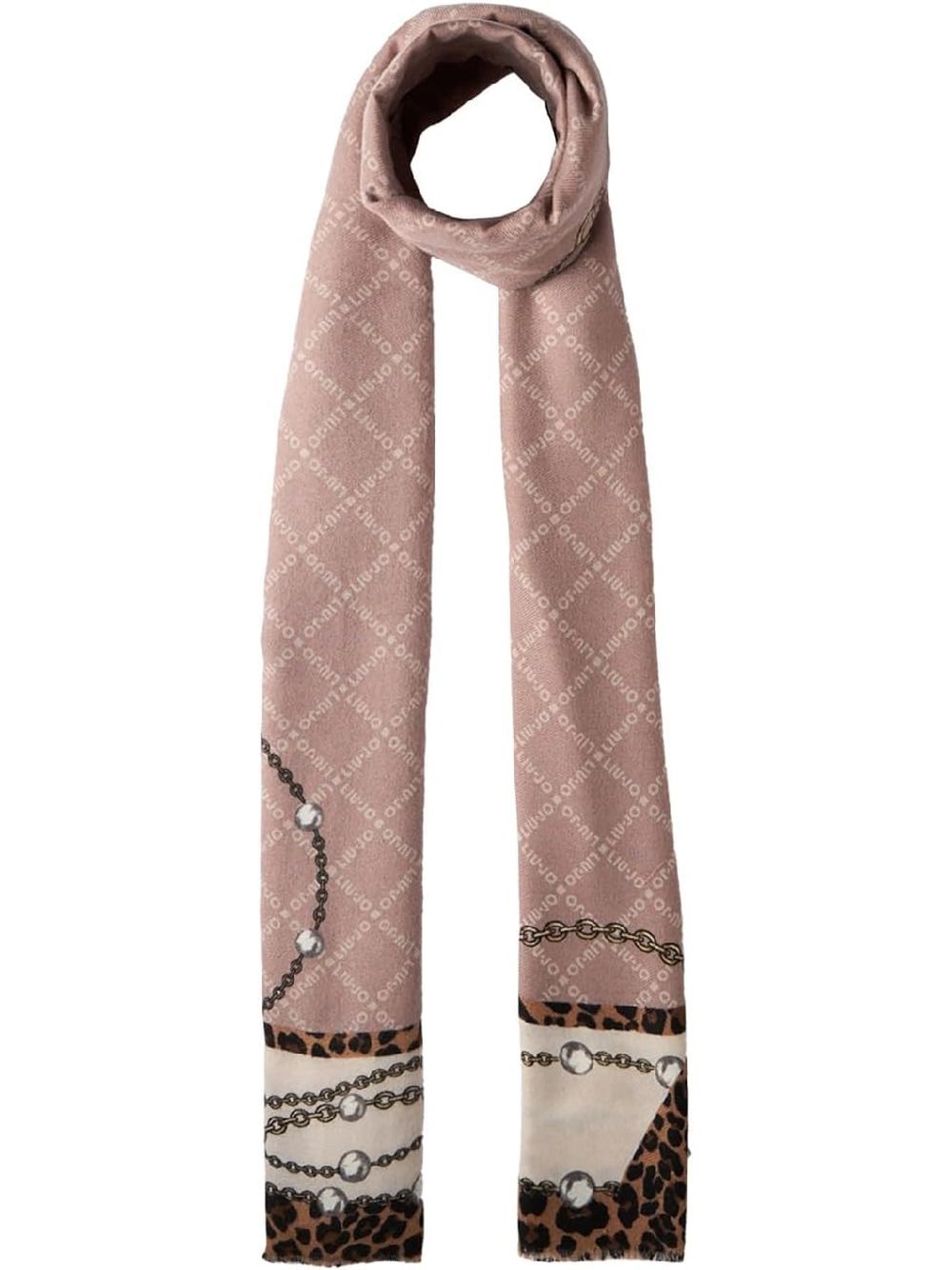 Sciarpa Liu Jo PEARLS ANIMAL 70X180 Donna - Bianco