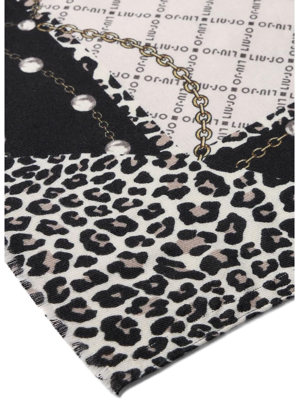 Sciarpa Liu Jo PEARLS ANIMAL 70X180 Donna - Nero