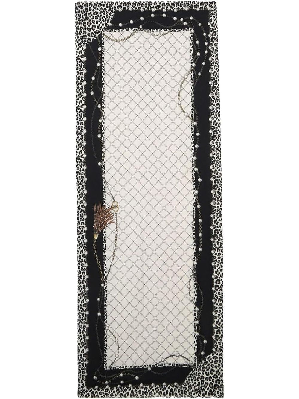 Sciarpa Liu Jo PEARLS ANIMAL 70X180 Donna - Nero