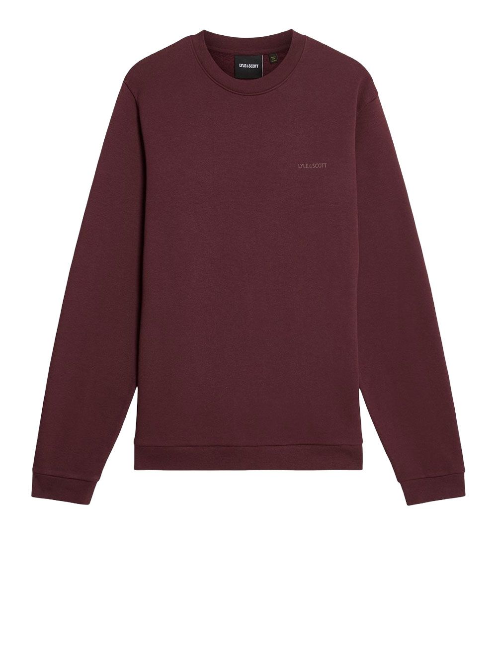 Felpa Lyle & Scott logo brushback crew Unisex - Bordeaux