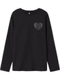 T-shirt Name It Bambina - Nero