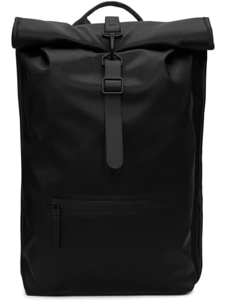 Zaino Rains Rolltop Rucksack Unisex - Nero