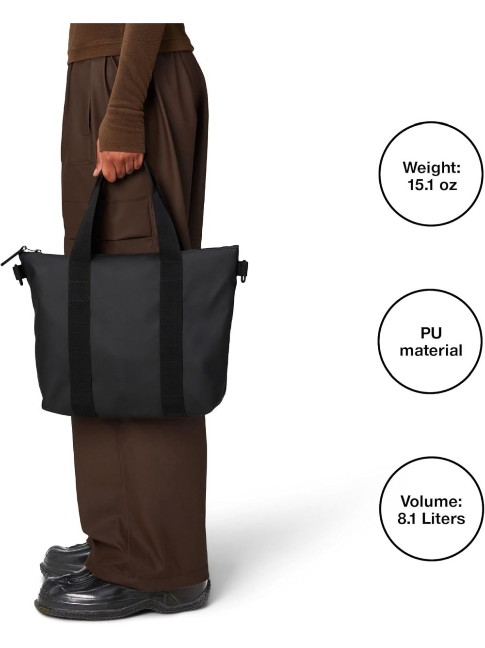 Borsa Rains Unisex - Nero