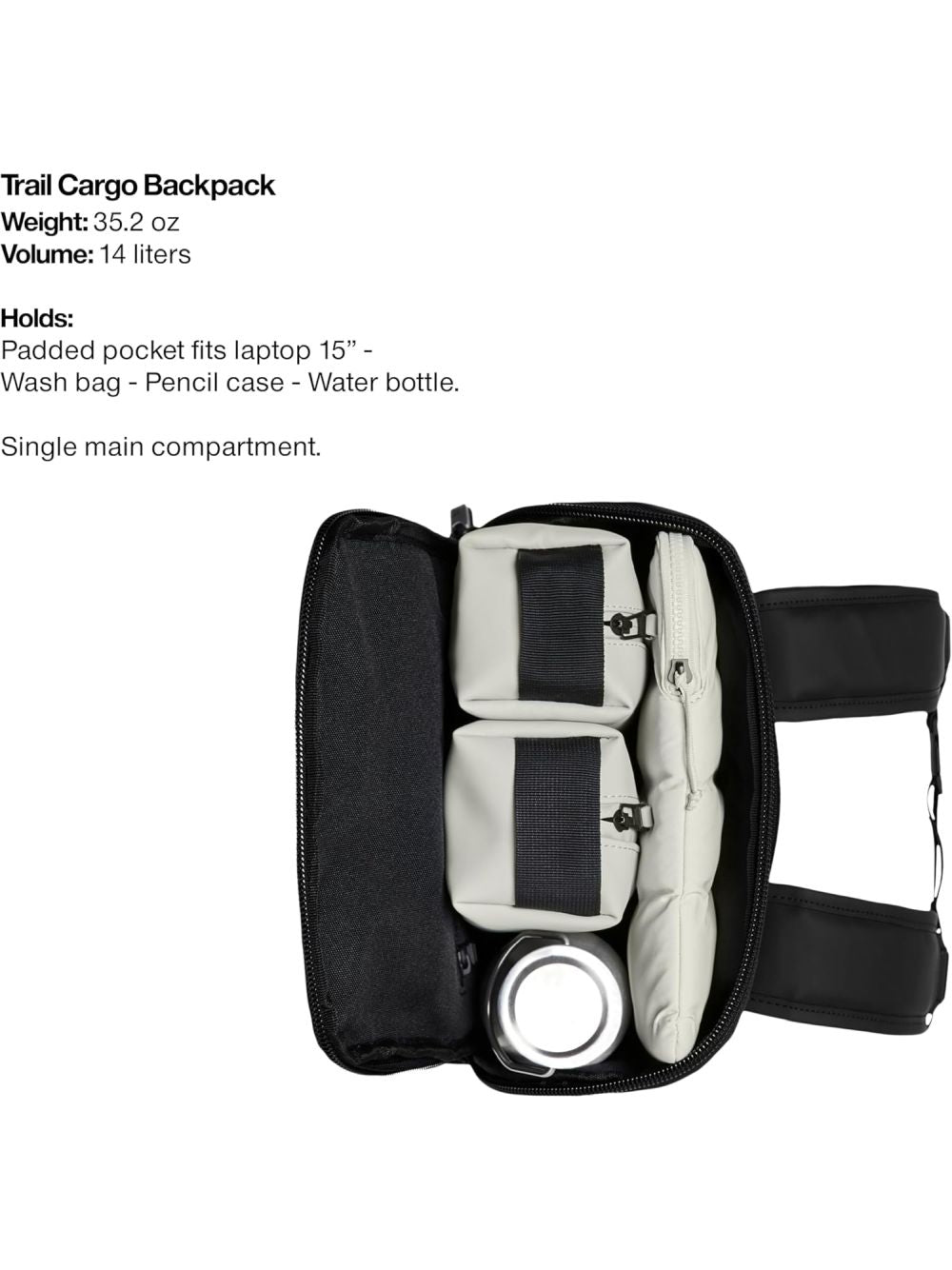 Zaino Rains Unisex - Nero