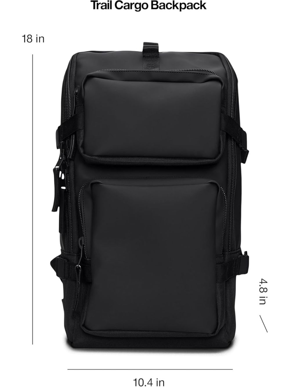 Zaino Rains Unisex - Nero