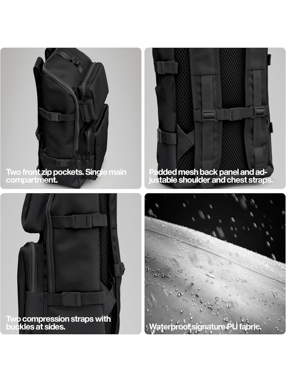 Zaino Rains Unisex - Verde