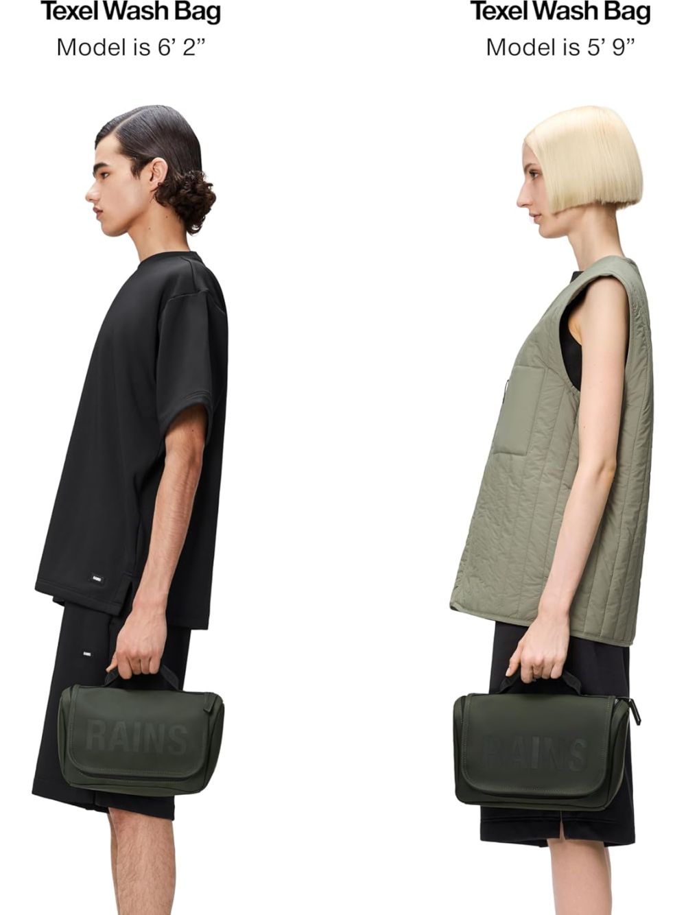 Beauty Case Rains Texel Wash Bag Unisex - Verde