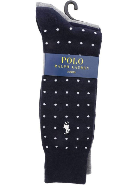 Calze Ralph Lauren DOT STRIPE-2 PACK Uomo - Navy