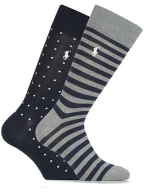 Calze Ralph Lauren DOT STRIPE-2 PACK Uomo - Navy