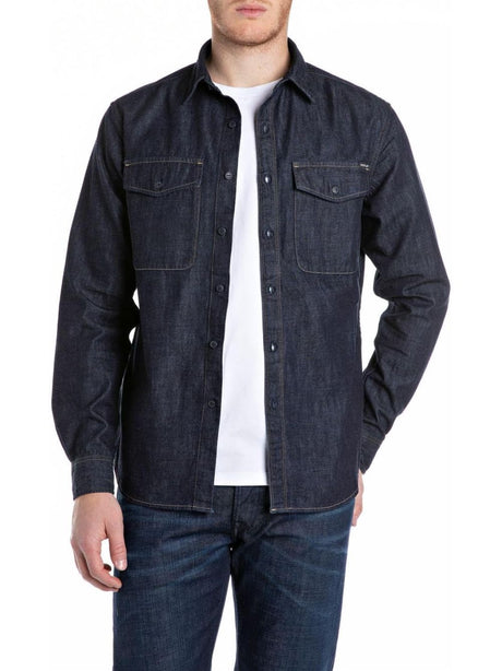 Camicia Replay Uomo - Blu