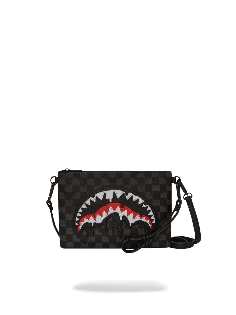 Borsa Pochette Sprayground Dripping Sharks In Paris Crossover Clutch Uomo - Nero