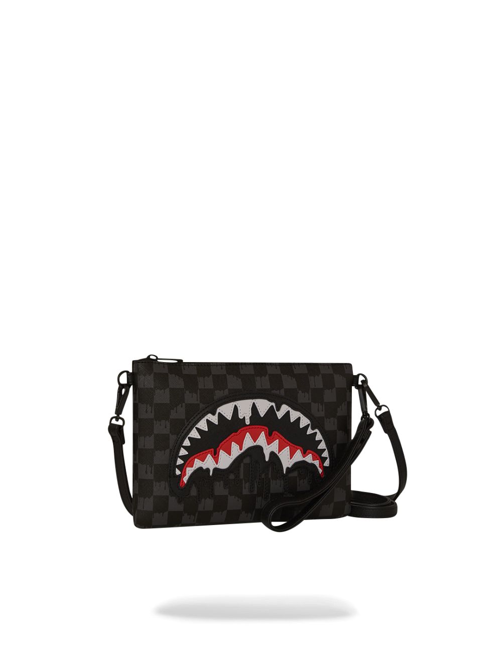 Borsa Pochette Sprayground Dripping Sharks In Paris Crossover Clutch Uomo - Nero