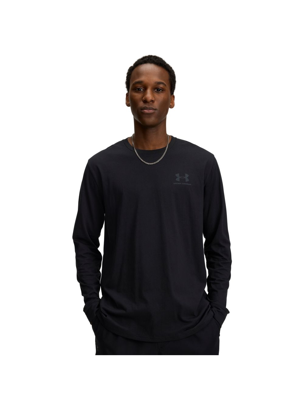 T-shirt Under Armour SPORTSTYLE LEFT CHEST LS Uomo - Nero