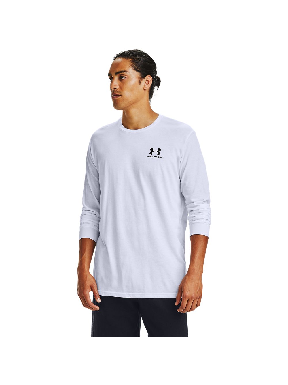 T-shirt Under Armour SPORTSTYLE LEFT CHEST LS Uomo - Bianco