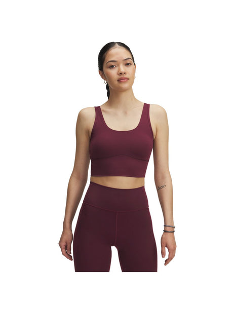 Canottiera Sportiva Under Armour MERIDIAN FITTED CROP Donna - Bordeaux