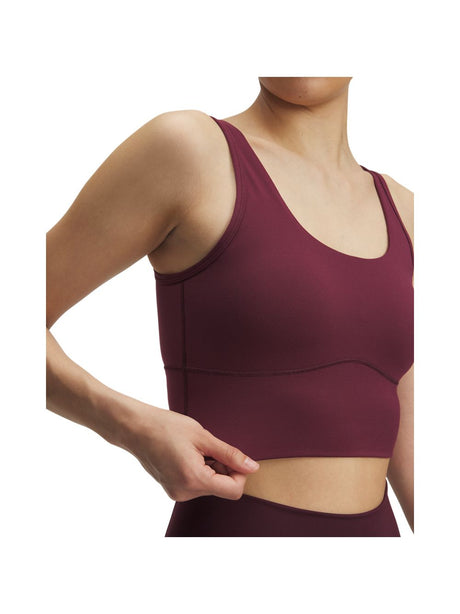 Canottiera Sportiva Under Armour MERIDIAN FITTED CROP Donna - Bordeaux