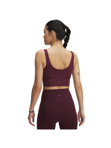 Canottiera Sportiva Under Armour MERIDIAN FITTED CROP Donna - Bordeaux