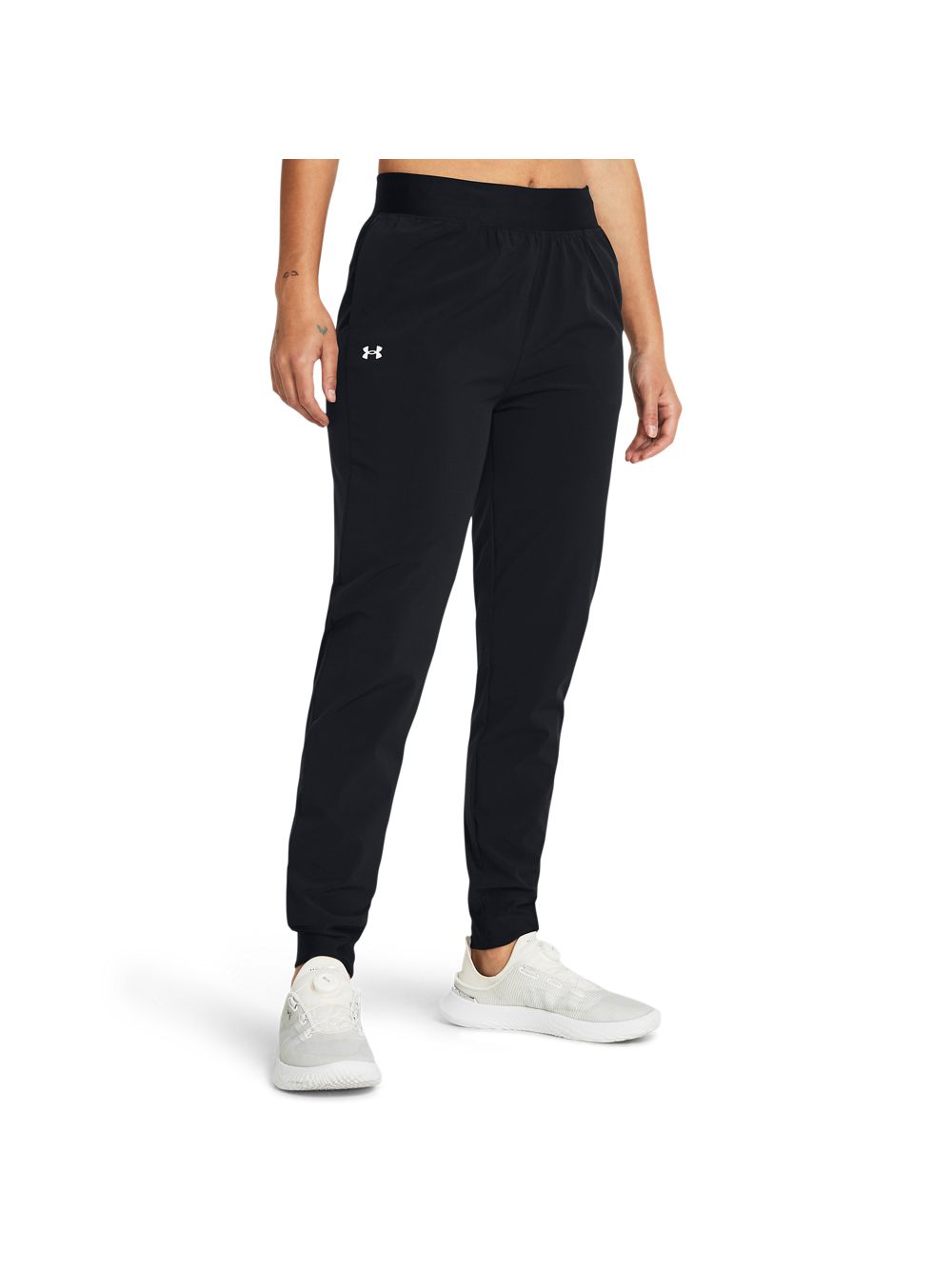 Pantalone Sportivo Under Armour RIVAL HI RISE WOVEN Donna - Nero
